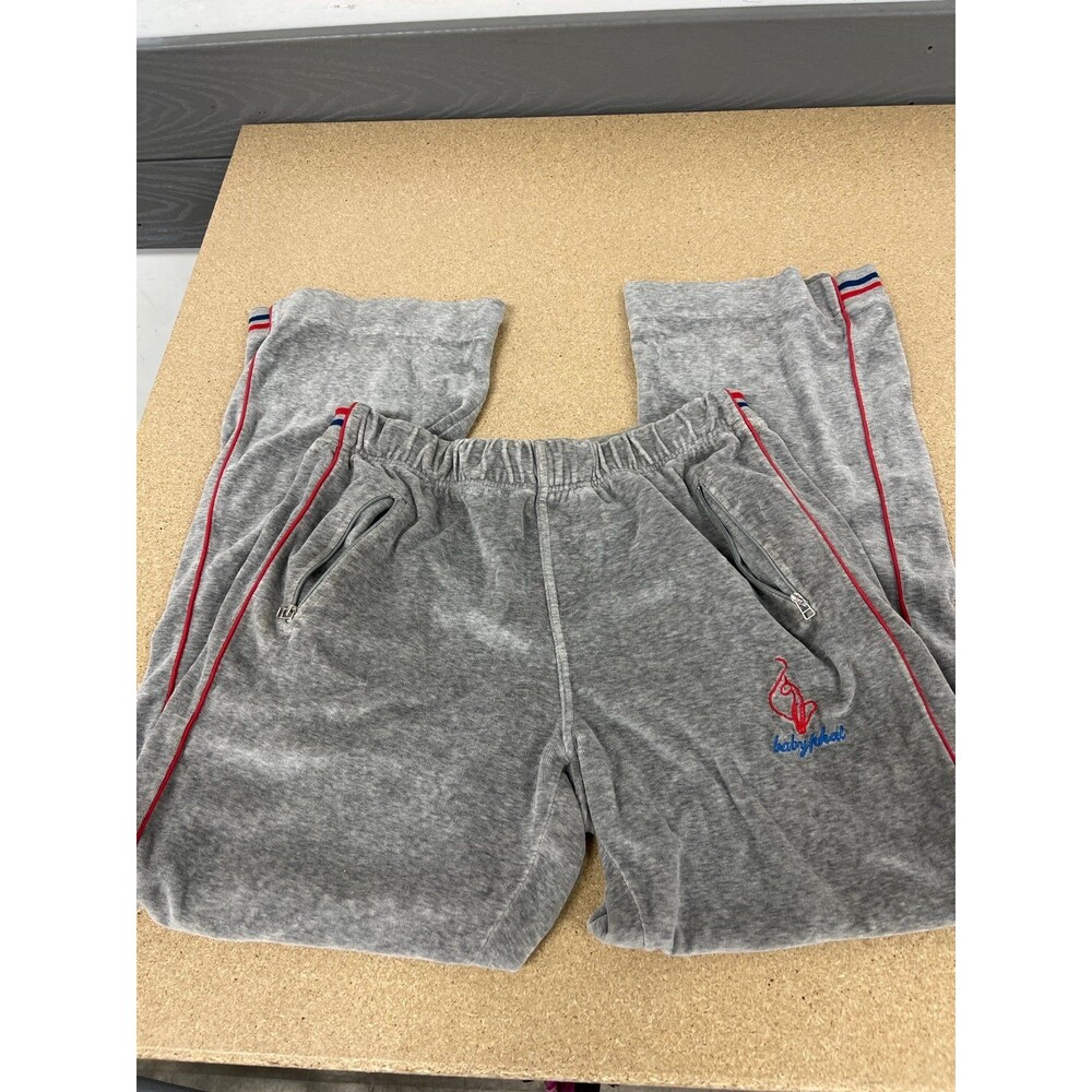 Baby Phat gray sweatpants with red stripes on the sides, size XL